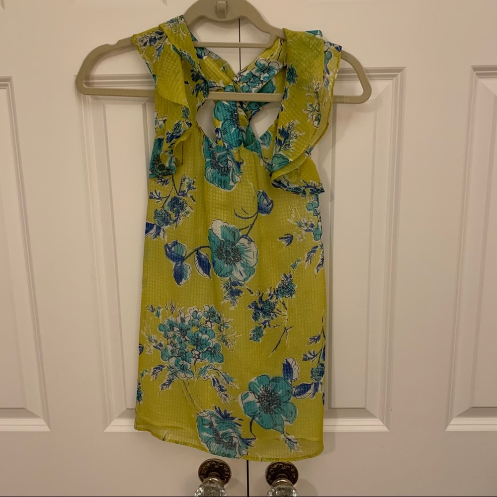 Blue and Green Zara Blouse
